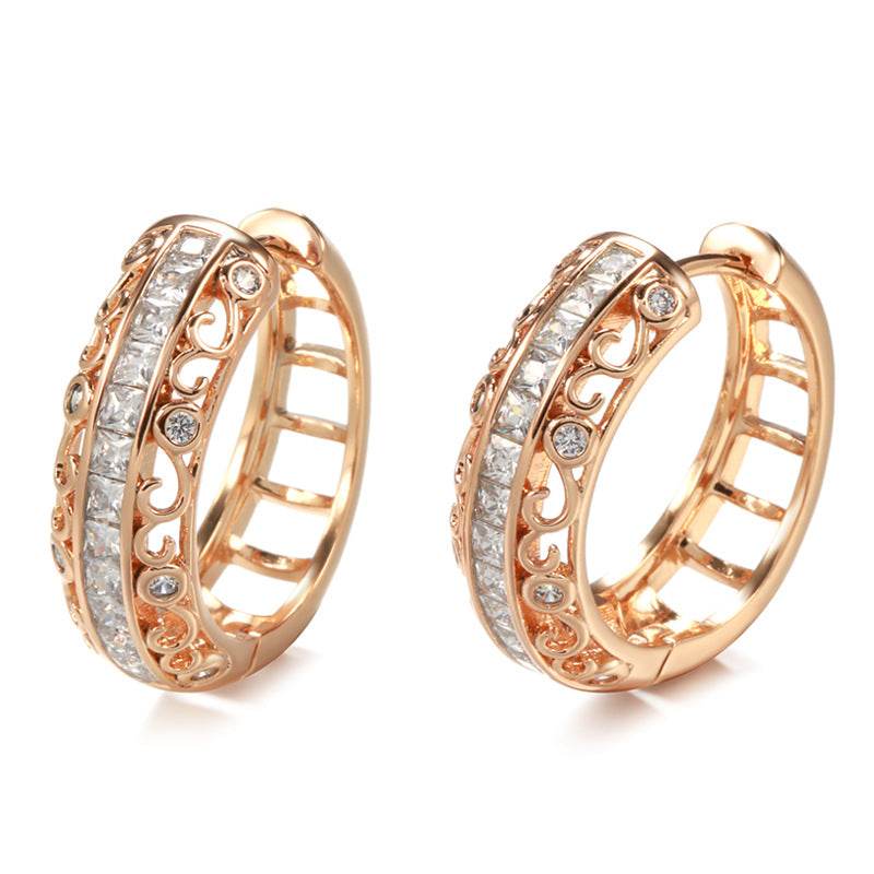 Rosé Glow – Gold-Plated Micro Rose Gold Earrings - Subtle Shine Jewelry Co.