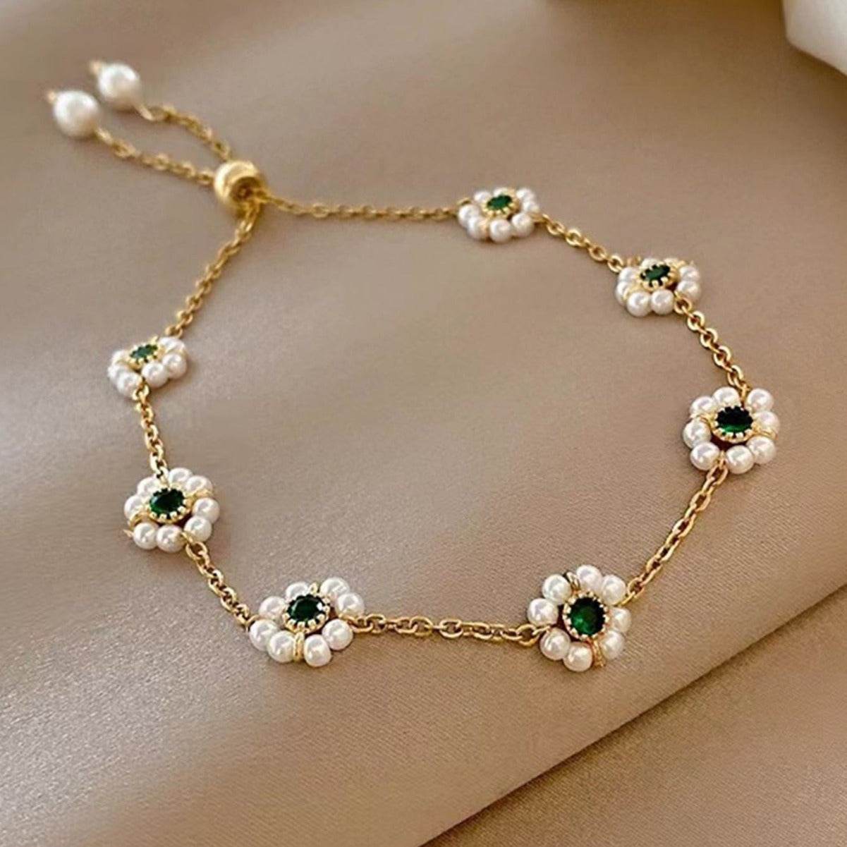 Pearl Flowers Bracelet - Subtle Shine Jewelry Co.