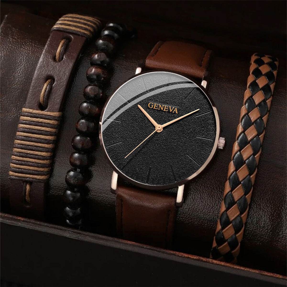 Men's Geneva Classic Casual Watch Set - Subtle Shine Jewelry Co.