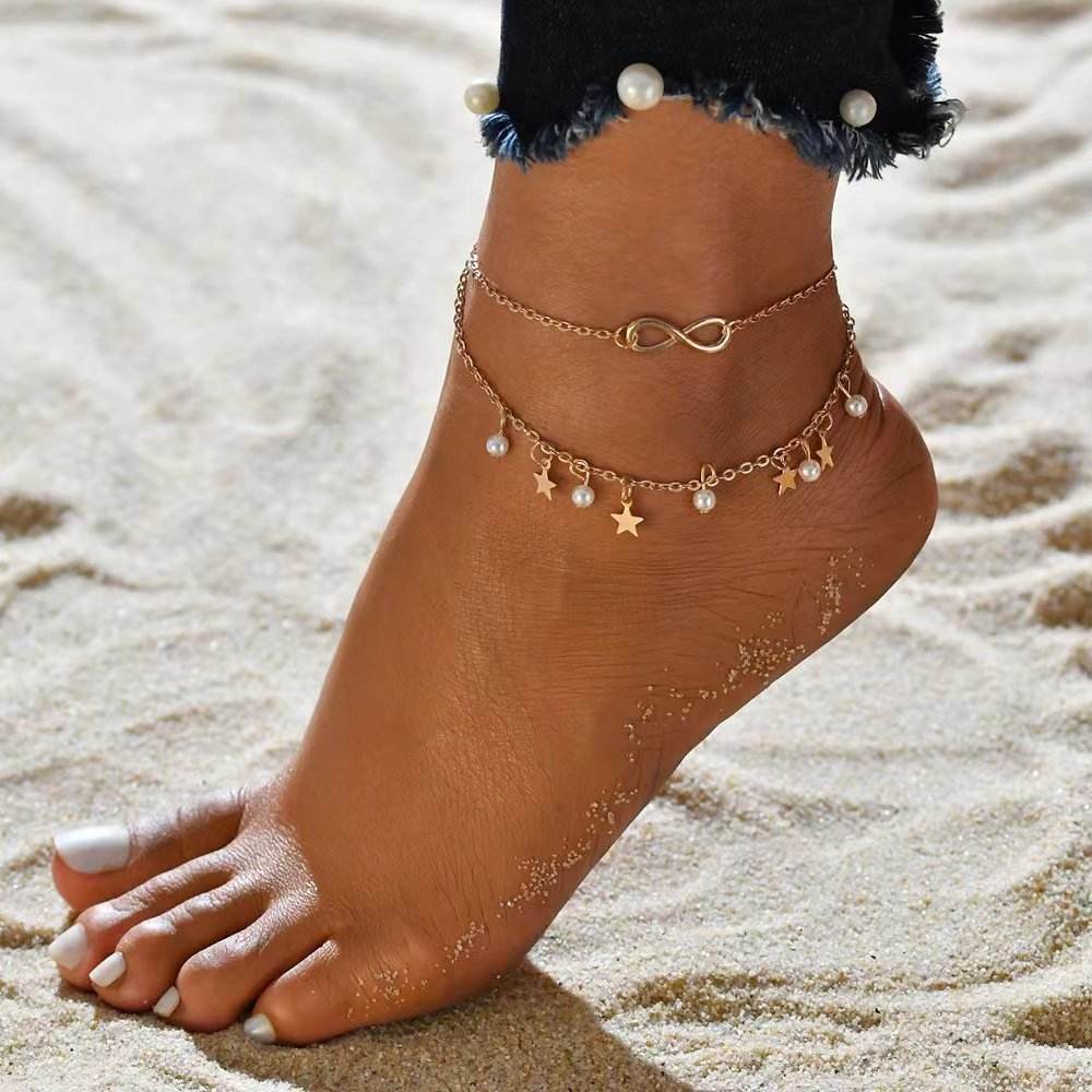 Bohemian Infinity Tassel Foot Anklet - Subtle Shine Jewelry Co.