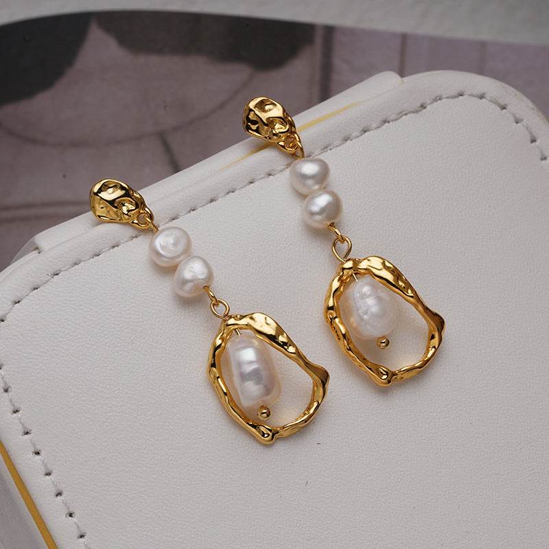 Classic Pearl Gold-Trimmed Earrings - Subtle Shine Jewelry Co.