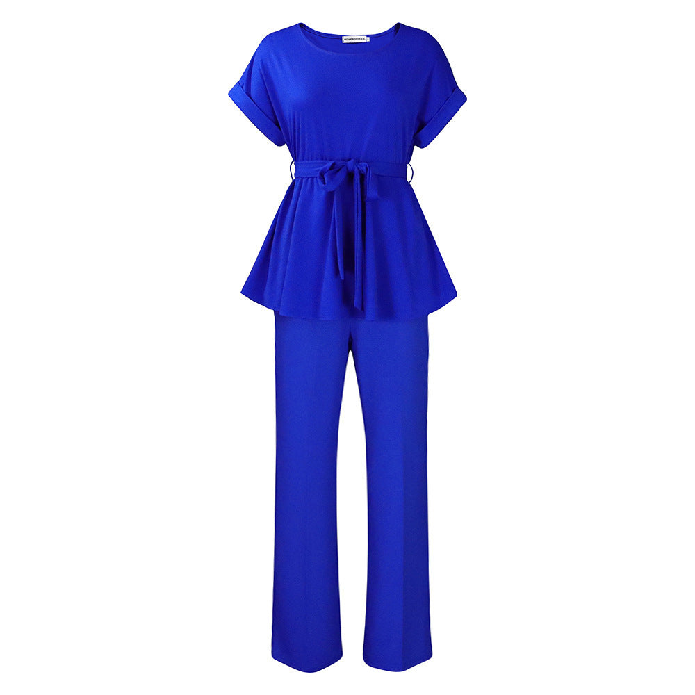 High Waist Wide Leg Pant Set