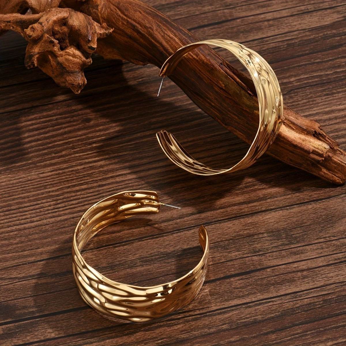 Bold Statement Gold Hoop Earrings - Subtle Shine Jewelry Co.