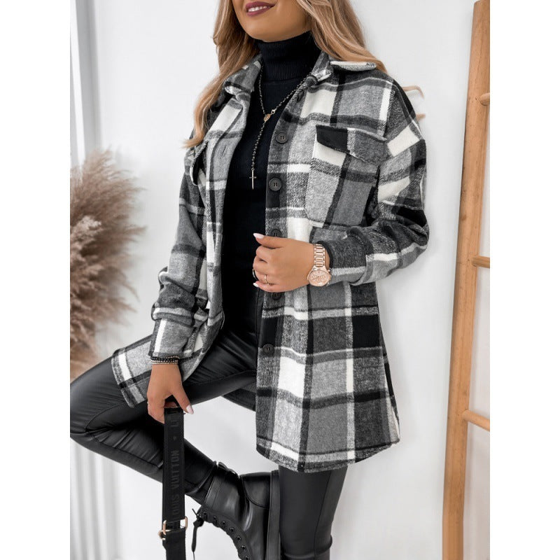 Plaid Printed Jacket