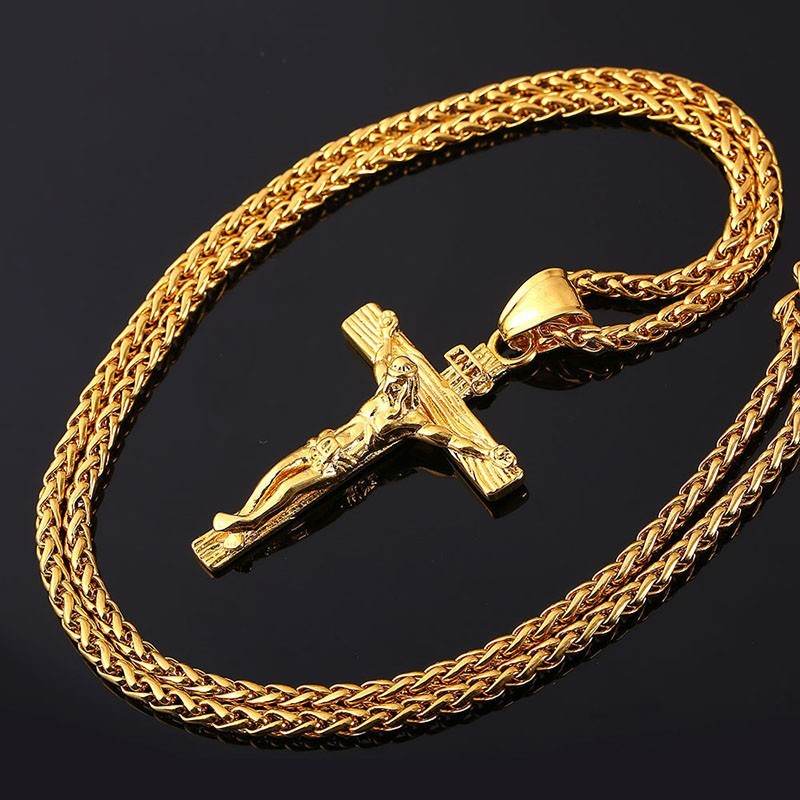 Men's Gold-Plated Cross Necklace - Subtle Shine Jewelry Co.