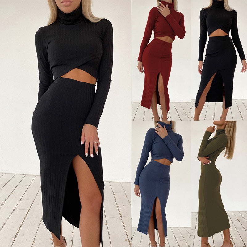 Split Skirt Casual Set