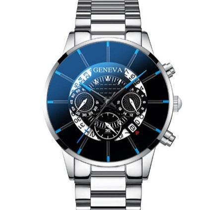 Men's Geneva Stainless Steel Watch Set - Subtle Shine Jewelry Co.