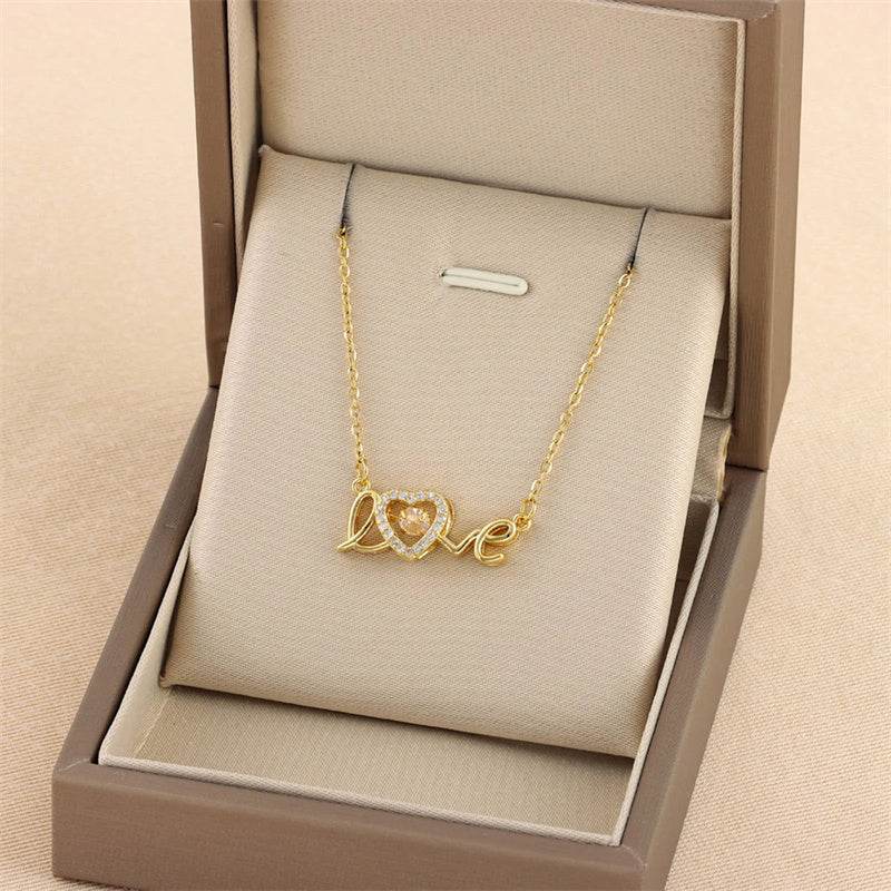 Silver Titanium Love Necklace - Subtle Shine Jewelry Co.