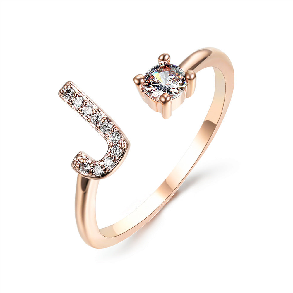 Personalized Elegance: Adjustable Initial Ring