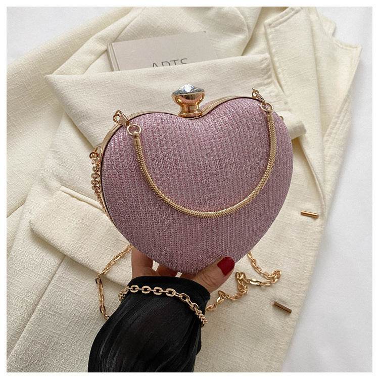 Heart-Shaped Clutch with Shoulder Crossbody - Subtle Shine Jewelry Co.