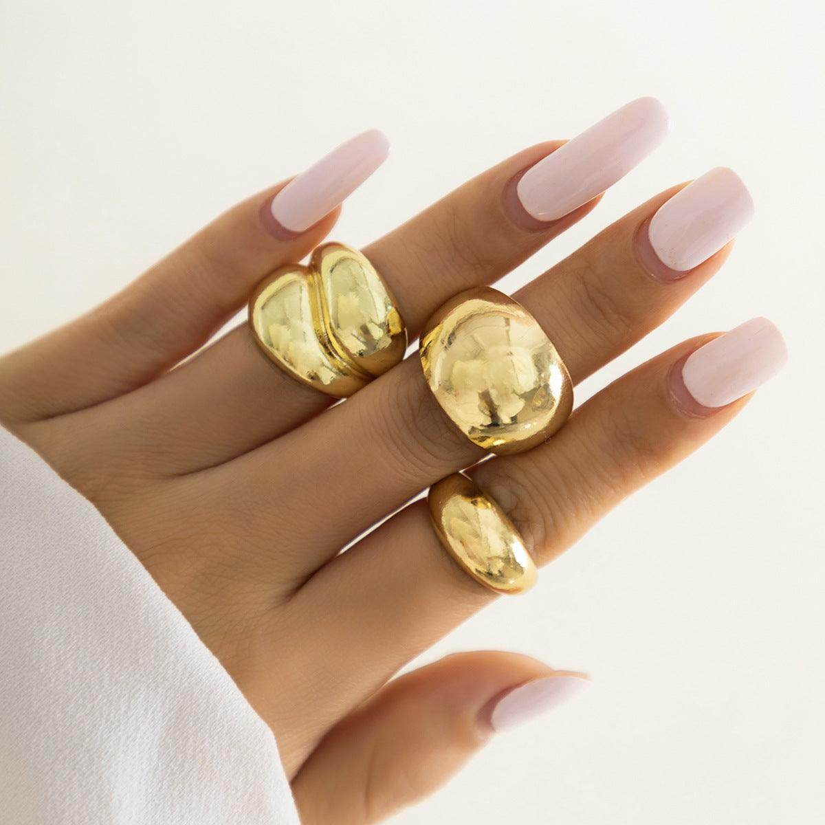 Smooth Spherical Open Ring Set - Subtle Shine Jewelry Co.