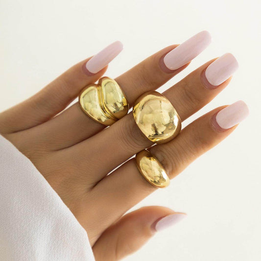 Smooth Spherical Open Ring Set - Subtle Shine Jewelry Co.