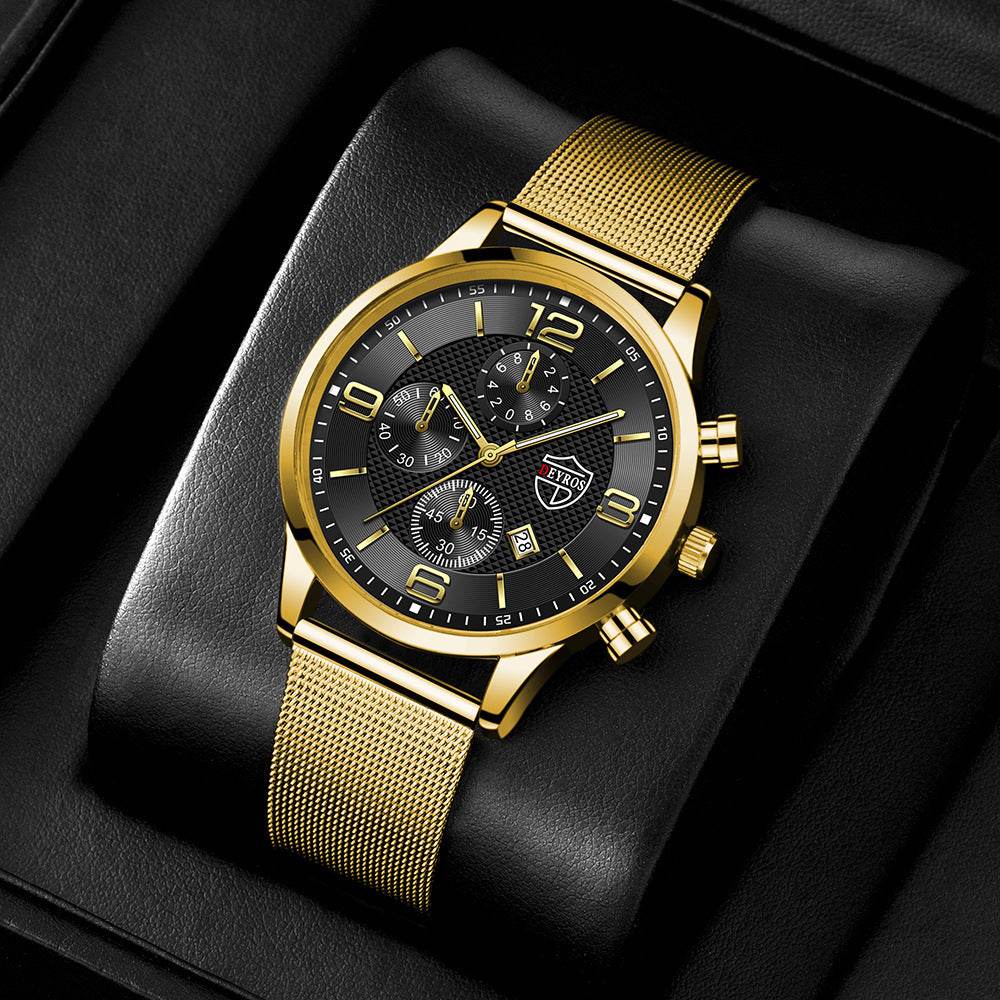 Men's Business Stainless Steel Quartz Wrist Watch - Subtle Shine Jewelry Co.