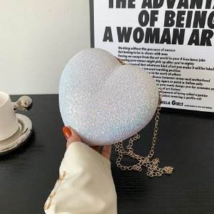 Heart-Shaped Clutch with Shoulder Crossbody - Subtle Shine Jewelry Co.