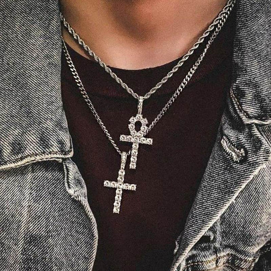 Divine Ankh & Cross Necklace - Subtle Shine Jewelry Co.