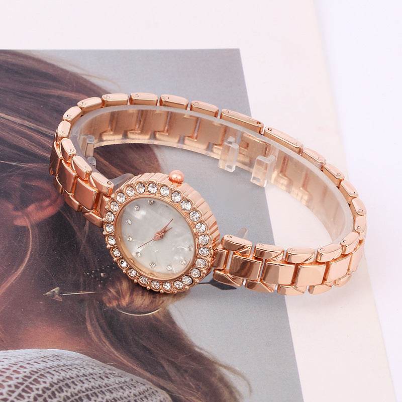 Women's Rose Gold and Silver Watch + Bracelet Set - Subtle Shine Jewelry Co.
