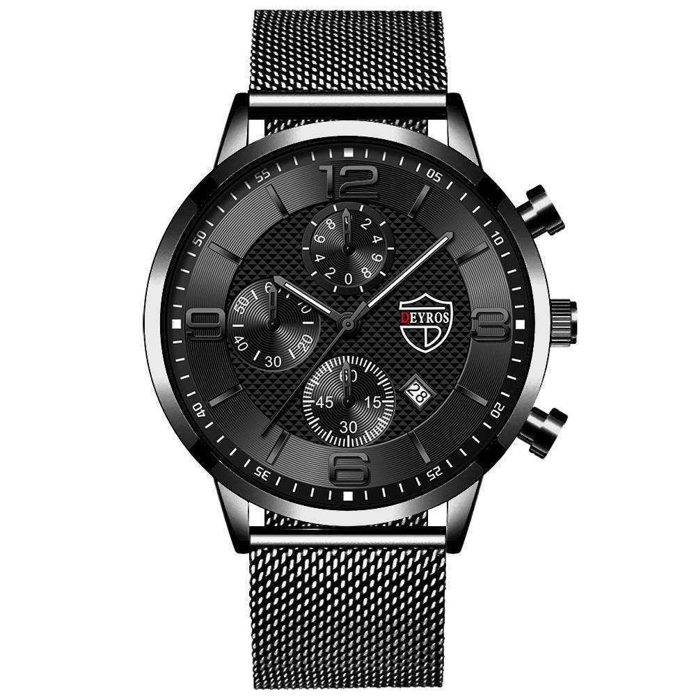 Men's Business Stainless Steel Quartz Wrist Watch - Subtle Shine Jewelry Co.