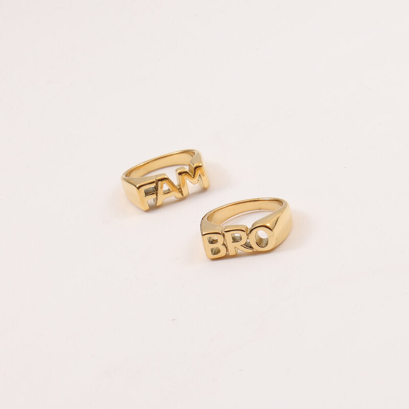 18K Gold Family Signature Seal Ring
