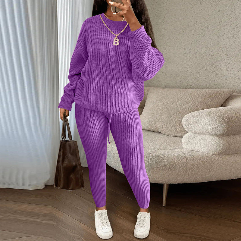 Two-Piece Knitted Wool Set