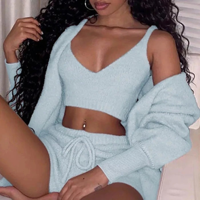 3 Piece Lounge Short Set