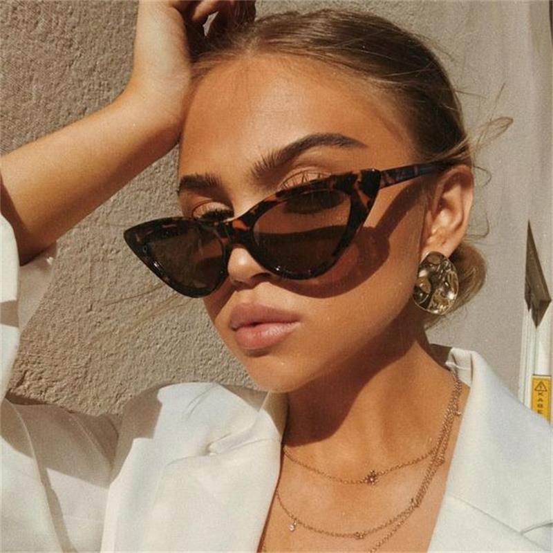 Women's Black Retro Triangle Cat-Eye Sunglasses - Subtle Shine Jewelry Co.