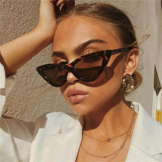 Women's Black Retro Triangle Cat-Eye Sunglasses - Subtle Shine Jewelry Co.