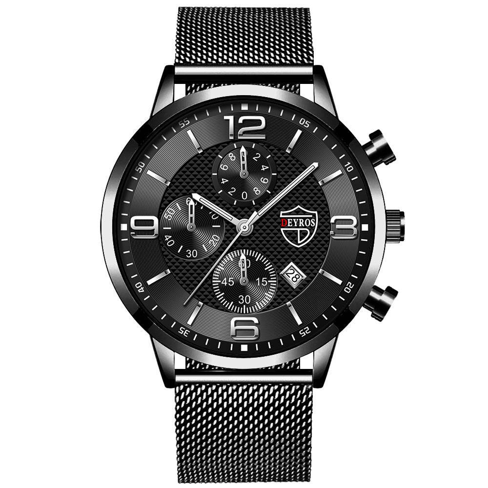 Men's Business Stainless Steel Quartz Wrist Watch - Subtle Shine Jewelry Co.