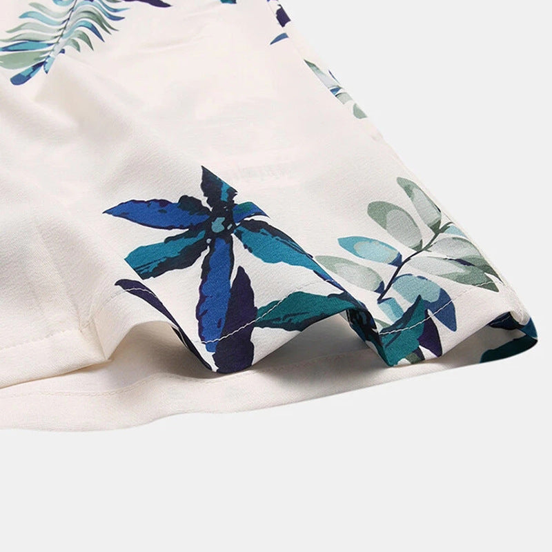 Men’s Azure Bloom Short Sleeve Shirt