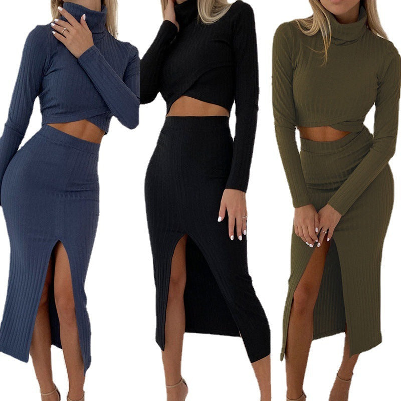 Split Skirt Casual Set