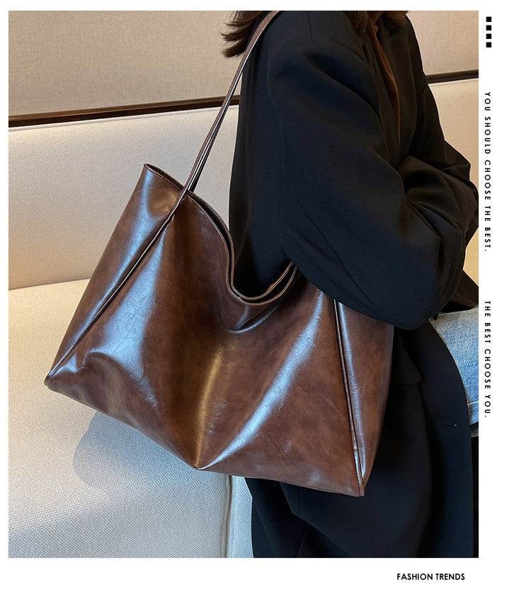 Retro Women's Oversized Tote Shoulder Handbag - Subtle Shine Jewelry Co.