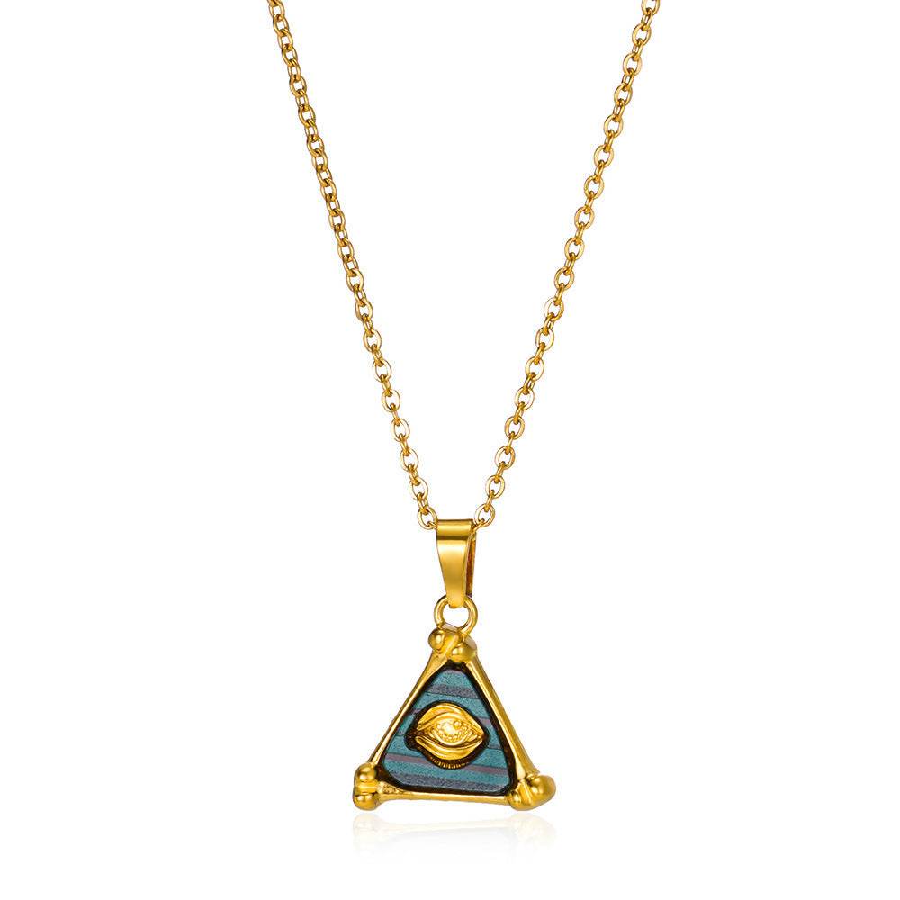 18k External Gaze Gold Necklace - Subtle Shine Jewelry Co.