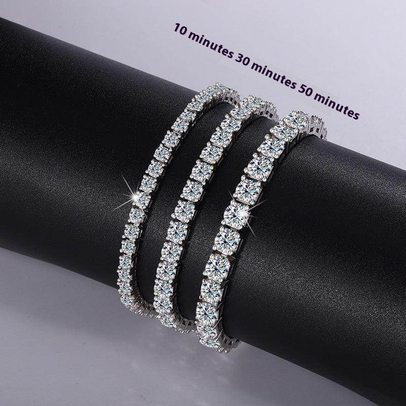 S925 Sterling Silver Moissanite Tennis Bracelet - Subtle Shine Jewelry Co.