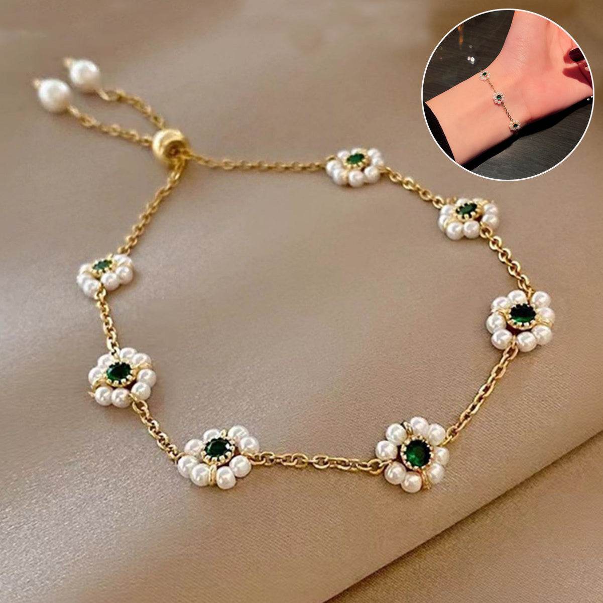 Pearl Flowers Bracelet - Subtle Shine Jewelry Co.