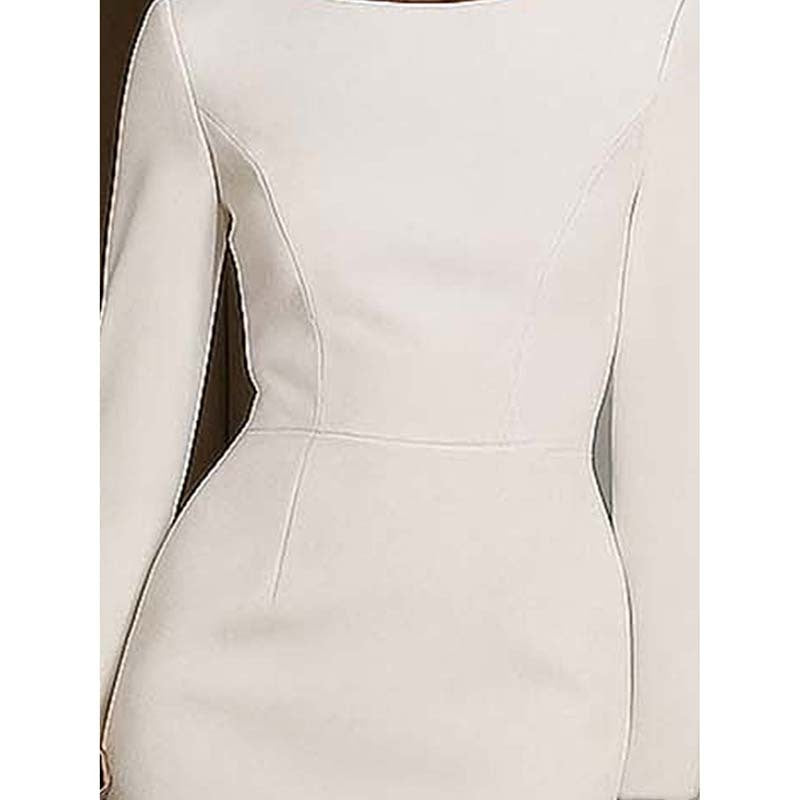 Sophisticated Pearl Accent Midi Dress