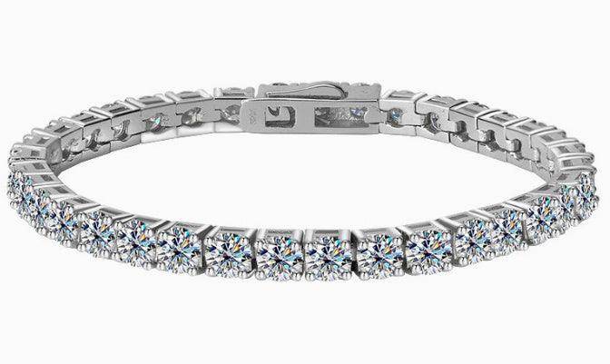 S925 Sterling Silver Moissanite Tennis Bracelet - Subtle Shine Jewelry Co.