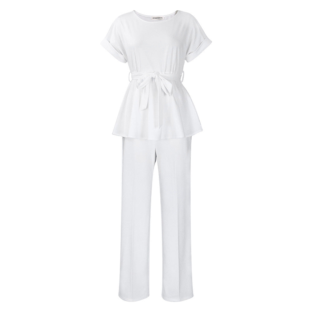 High Waist Wide Leg Pant Set