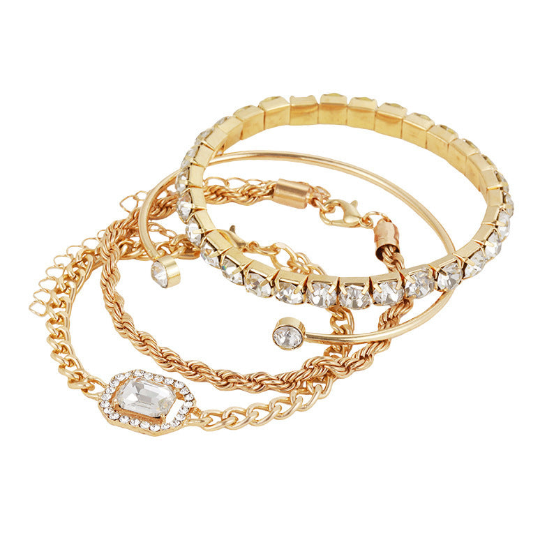 4-Piece Shine Bohemian Design Bracelet Set