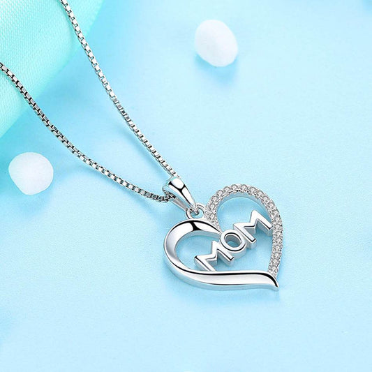 Sterling Silver Mom Pendant Necklace - Subtle Shine Jewelry Co.