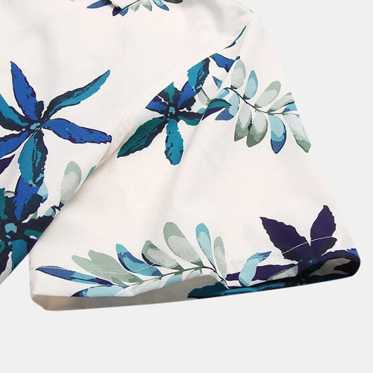 Men’s Azure Bloom Short Sleeve Shirt