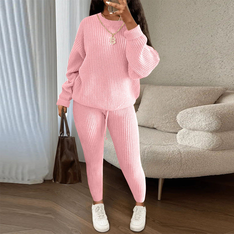 Two-Piece Knitted Wool Set