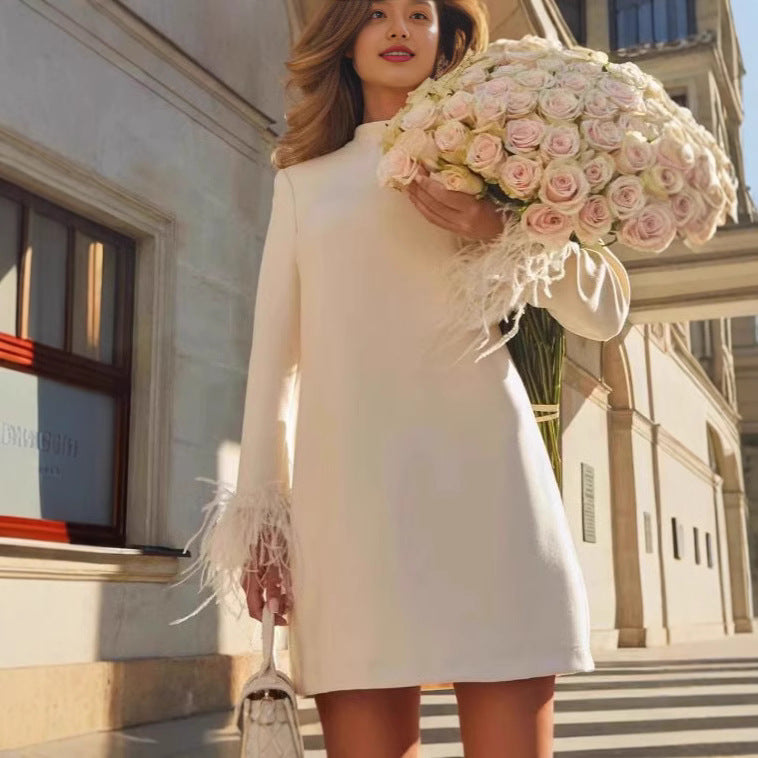 High Fashion Ostrich Feather Dress