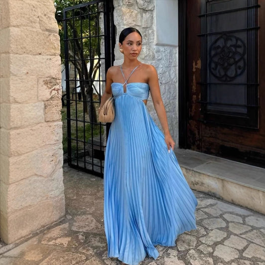 Silken Sway Strapless Dress