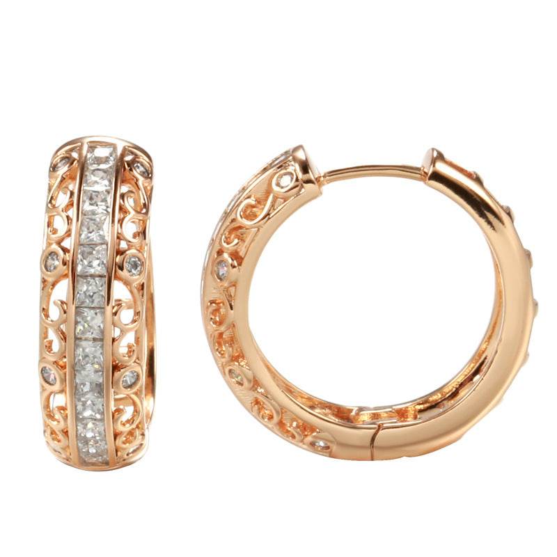 Rosé Glow – Gold-Plated Micro Rose Gold Earrings - Subtle Shine Jewelry Co.