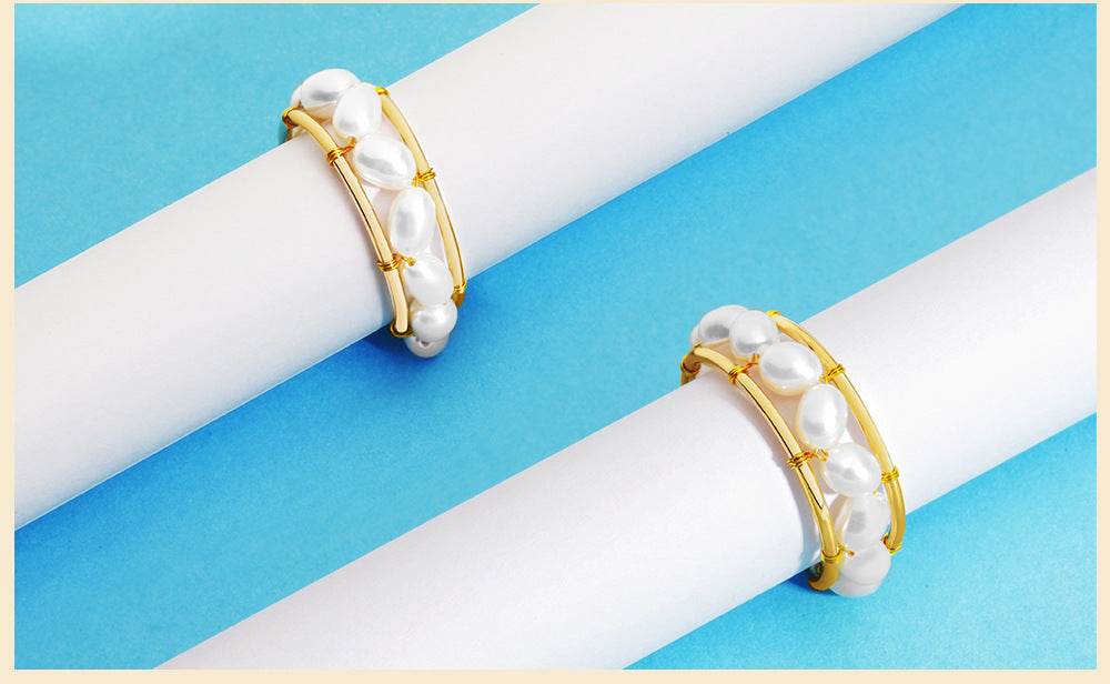 Pearl Copper Ring - Subtle Shine Jewelry Co.