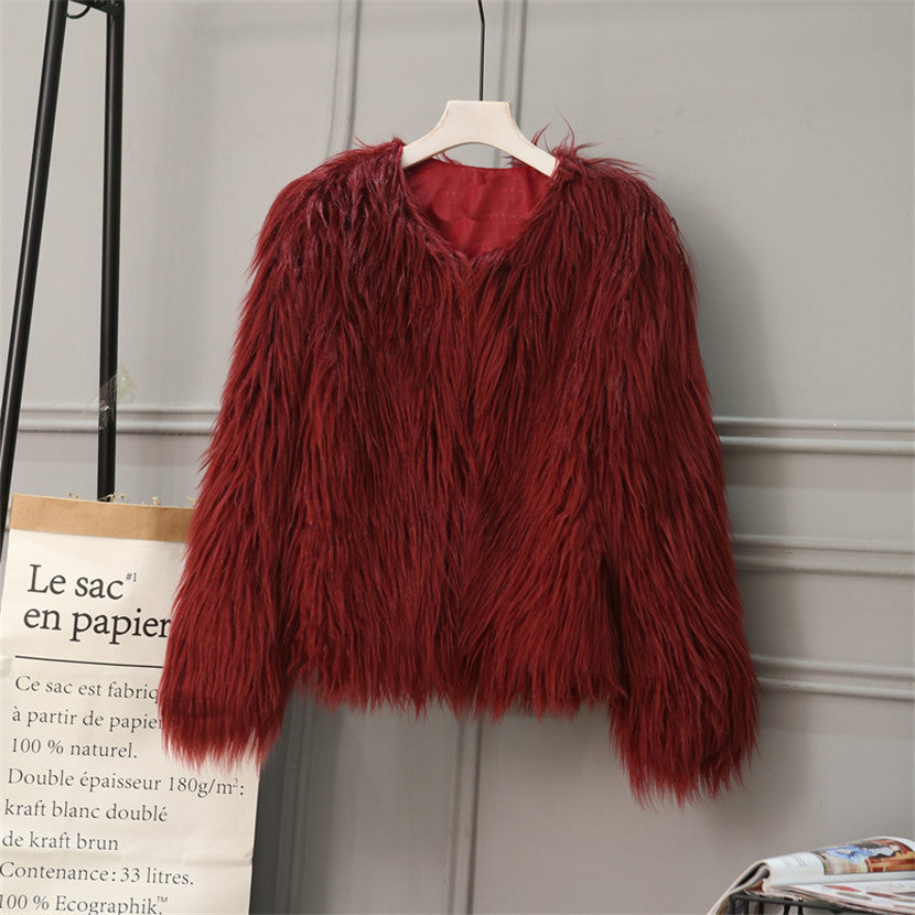 Subtle Shine Fur Coat