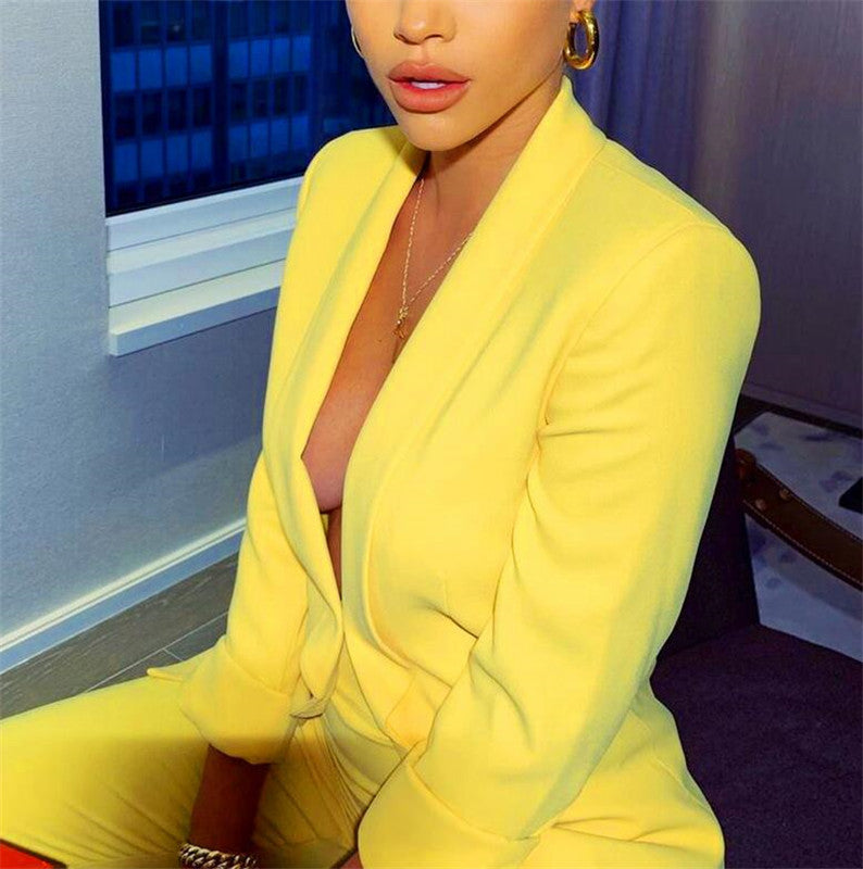 Sunlit Ease Blazer and Pant Suit Set