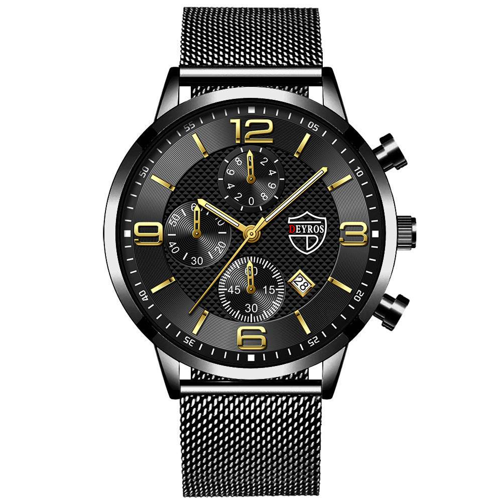 Men's Business Stainless Steel Quartz Wrist Watch - Subtle Shine Jewelry Co.