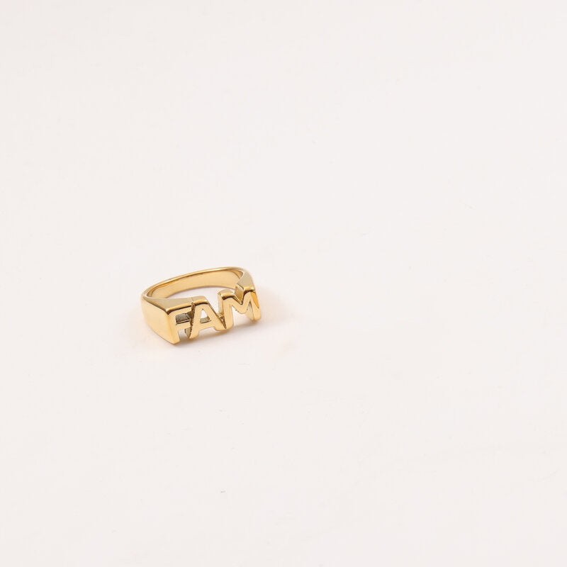 18K Gold Family Signature Seal Ring