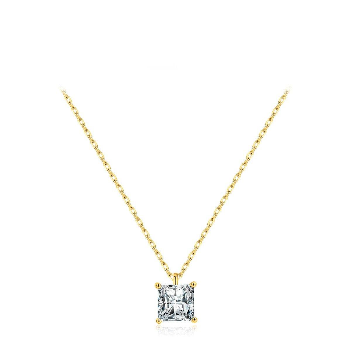 Subtle Sterling Silver Square Necklace - Subtle Shine Jewelry Co.