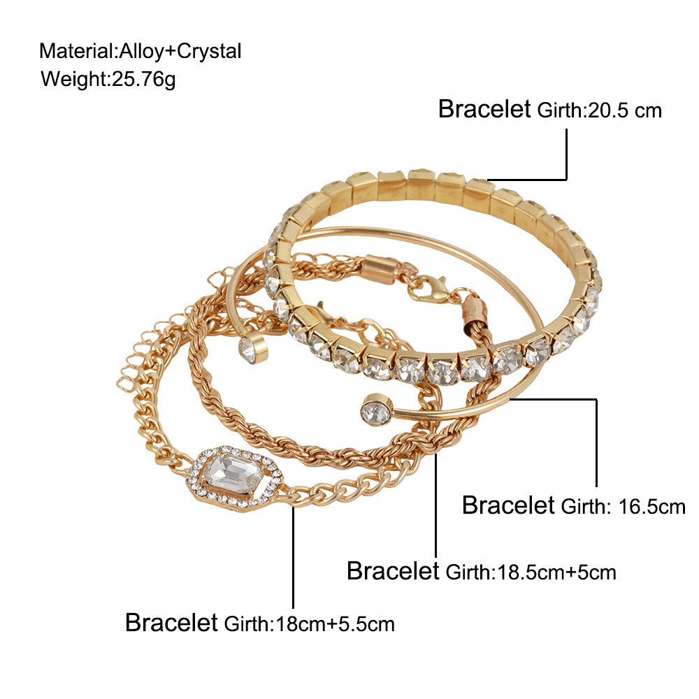 4-Piece Shine Bohemian Design Bracelet Set